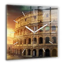 zegar-szklany-scienny-do-salonu-z-grafika-rzymskie-koloseum-duzy-60x60-cm