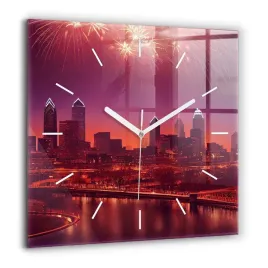 dekoracyjny-zegar-szklany-z-nadrukiem-miasto-noca-w-philadelphia-60x60-cm