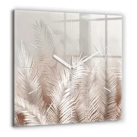 zegar-szklany-designerski-z-nadrukiem-tropikalne-liscie-boho-duzy-60x60-cm