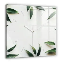 designerski-kwadratowy-zegar-szklany-do-wnetrz-ramka-z-lisci-xxl-60x60-cm