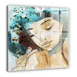 dekoracyjny-kwadratowy-foto-zegar-szklany-abstrakcja-kobieta-xxl-60x60-cm