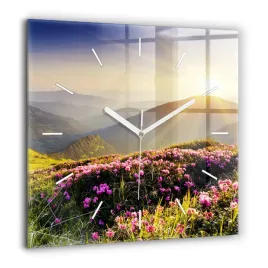 kwadratowy-zegar-szklany-scienny-do-salonu-z-grafika-krajobraz-gor-60x60-cm