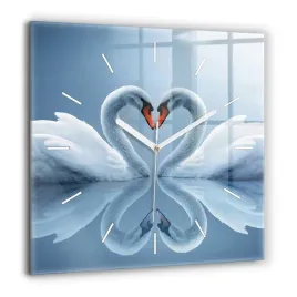 zegar-szklany-do-sypialni-ze-stylowym-nadrukiem-labedzie-w-serce-60x60-cm