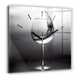 minimalistyczny-kwadratowy-foto-zegar-szklany-scienny-lampka-wina-30x30-cm