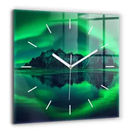 kwadratowy-zegar-szklany-na-sciane-z-nadrukiem-zorza-polarna-xxl-60x60-cm