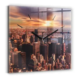 wiszacy-zegar-szklany-ze-stylowym-nadrukiem-panorama-miasta-zachod-30x30-cm