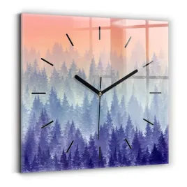 elegancki-kwadratowy-zegar-szklany-na-sciane-z-grafika-las-we-mgle-30x30-cm