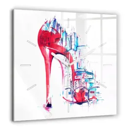 nowoczesny-zegar-szklany-na-sciane-z-nadrukiem-czerwony-obcas-duzy-60x60-cm