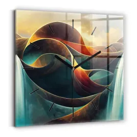elegancki-kwadratowy-foto-zegar-szklany-na-sciane-plynacy-wodospad-30x30-cm
