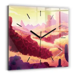 designerski-zegar-szklany-do-wnetrz-z-grafika-pustynia-w-arizonie-30x30-cm