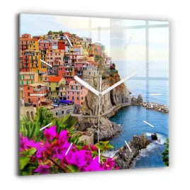 unikalny-foto-zegar-szklany-na-sciane-wybrzeze-cinque-terre-duzy-60x60-cm