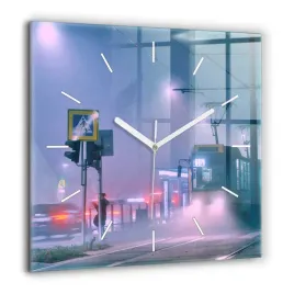 designerski-zegar-szklany-do-wnetrz-z-nadrukiem-warszawa-we-mgle-60x60-cm