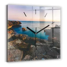 nowoczesny-kwadratowy-foto-zegar-szklany-na-sciane-krajobraz-morza-30x30-cm