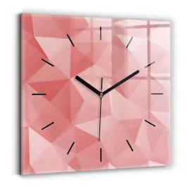 kwadratowy-zegar-szklany-do-salonu-z-grafika-trojkaty-abstrakcja-30x30-cm