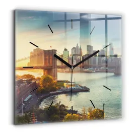 elegancki-kwadratowy-zegar-szklany-na-sciane-nowy-jork-manhattan-30x30-cm