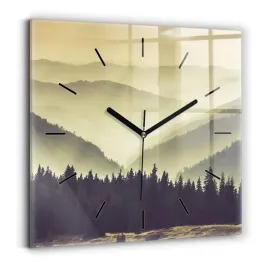 duzy-zegar-szklany-do-mieszkania-ze-wzorem-mgliste-gorskie-zbocza-30x30-cm