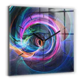 elegancki-kwadratowy-foto-zegar-szklany-na-sciane-kolorowy-fraktal-30x30-cm