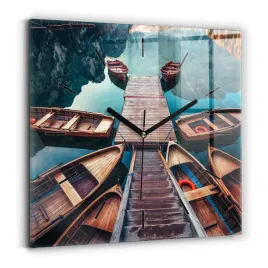 zegar-szklany-dekoracyjny-ze-stylowym-nadrukiem-pomost-i-jezioro-30x30-cm