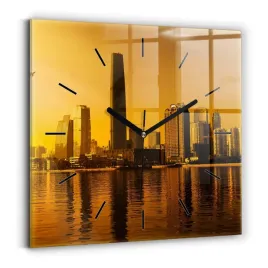 designerski-kwadratowy-foto-zegar-szklany-do-wnetrz-rzeka-zhujiang-30x30-cm