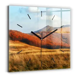 designerski-kwadratowy-foto-zegar-szklany-do-wnetrz-krajobraz-gor-30x30-cm