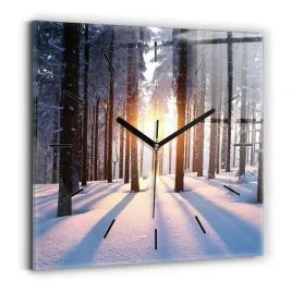 kwadratowy-zegar-szklany-dekoracyjny-na-sciane-zachod-slonca-las-30x30-cm