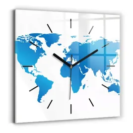 kwadratowy-zegar-szklany-scienny-do-salonu-z-grafika-mapa-swiata-30x30-cm