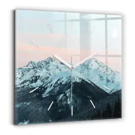 dekoracyjny-zegar-szklany-na-sciane-ze-wzorem-pasmo-gorskie-zima-30x30-cm