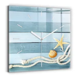 duzy-zegar-szklany-do-mieszkania-ze-wzorem-deski-pasy-i-muszelka-30x30-cm