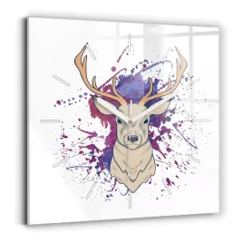zegar-szklany-designerski-z-nadrukiem-ilustracja-wektorowa-jelenia-30x30-cm