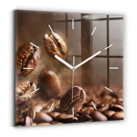 minimalistyczny-kwadratowy-foto-zegar-szklany-scienny-ziarna-kawy-30x30-cm