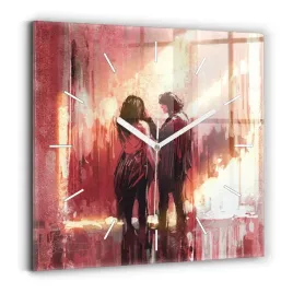 kwadratowy-zegar-szklany-na-sciane-z-grafika-mloda-zakochana-para-30x30-cm
