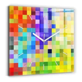 zegar-szklany-na-sciane-ze-stylowym-nadrukiem-kompozycja-kwadratow-30x30-cm