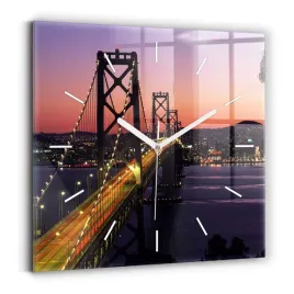 kwadratowy-zegar-szklany-designerski-z-nadrukiem-usa-zachod-slonca-30x30-cm
