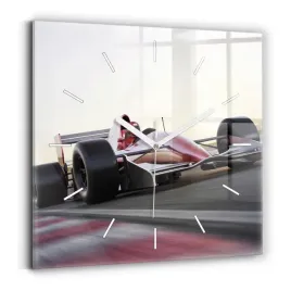 dekoracyjny-kwadratowy-foto-zegar-szklany-sportowy-bolid-wyscigowy-30x30-cm