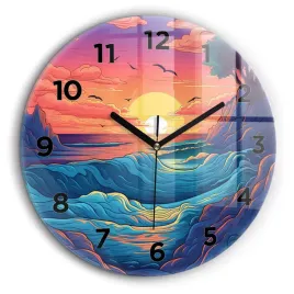 elegancki-zegar-szklany-na-sciane-z-nadrukiem-bajkowe-fale-i-ocean-fi60-cm