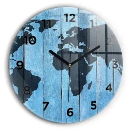 scienny-zegar-szklany-do-nowoczesnych-wnetrz-mapa-swiata-na-deskach-fi60-cm