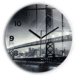 okragly-zegar-szklany-elegancki-na-sciane-most-noca-san-francisco-fi60-cm