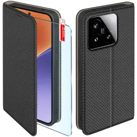 etui-z-klapka-do-xiaomi-15-zamykane-czarne-futeral-szklo-9h