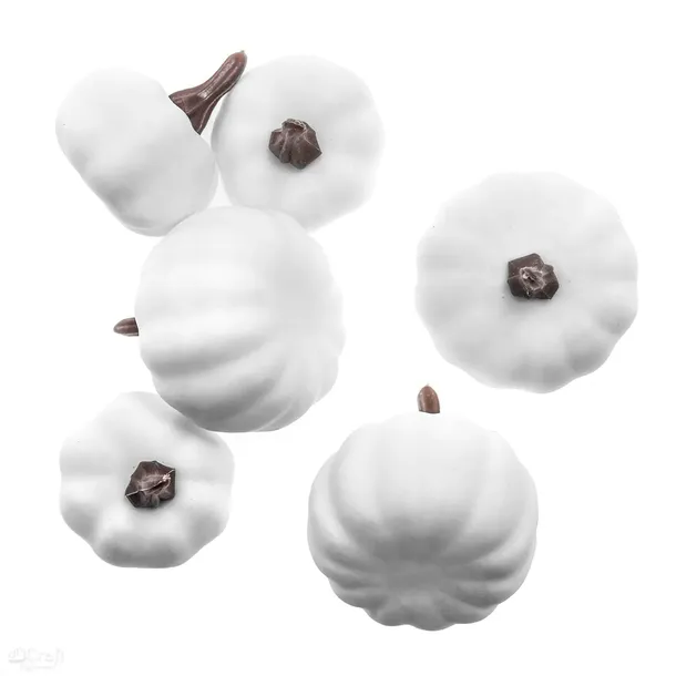 MINI DYNIE MIX 6SZT BIAŁE DpCraft dekoracje jesienno halloweenowe ozdoba