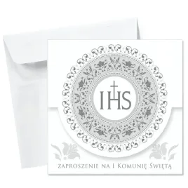 zaproszenia-komunia-ihs-srebrny-ornament-12x12-cm-maki-10-szt