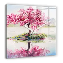 nowoczesny-kwadratowy-foto-zegar-szklany-na-sciane-mozaika-drzewa-60x60-cm