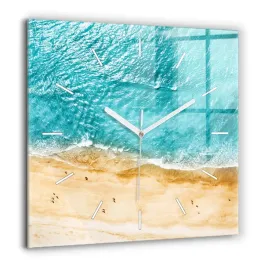 zegar-szklany-ozdobny-ze-stylowym-nadrukiem-morze-plaza-ludzie-xxl-60x60-cm