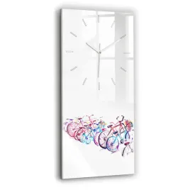 wiszacy-pionowy-zegar-szklany-ze-wzorem-kolorowe-rowery-miejskie-30x60-cm