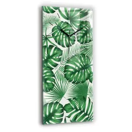 pionowy-zegar-szklany-scienny-do-biura-ze-wzorem-liscie-monstery-30x60-cm