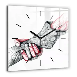 kwadratowy-zegar-szklany-na-sciane-z-nadrukiem-trzymajace-sie-rece-60x60-cm