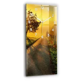 pionowy-zegar-szklany-elegancki-na-sciane-mgla-o-wschodzie-slonca-30x60-cm