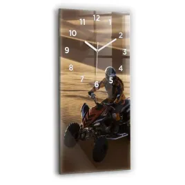 pionowy-zegar-szklany-scienny-do-biura-z-nadrukiem-quad-na-pustyni-30x60-cm