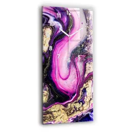 minimalistyczny-zegar-szklany-scienny-ze-wzorem-abstrakcja-marmur-30x60-cm