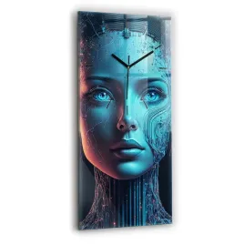 duzy-zegar-szklany-do-mieszkania-z-grafika-sztuczna-inteligencja-30x60-cm