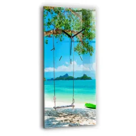 pionowy-zegar-szklany-scienny-z-motywem-sloneczna-wyspa-tajlandia-30x60-cm